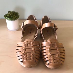 Softspots Tan Leather Huarache Sandal